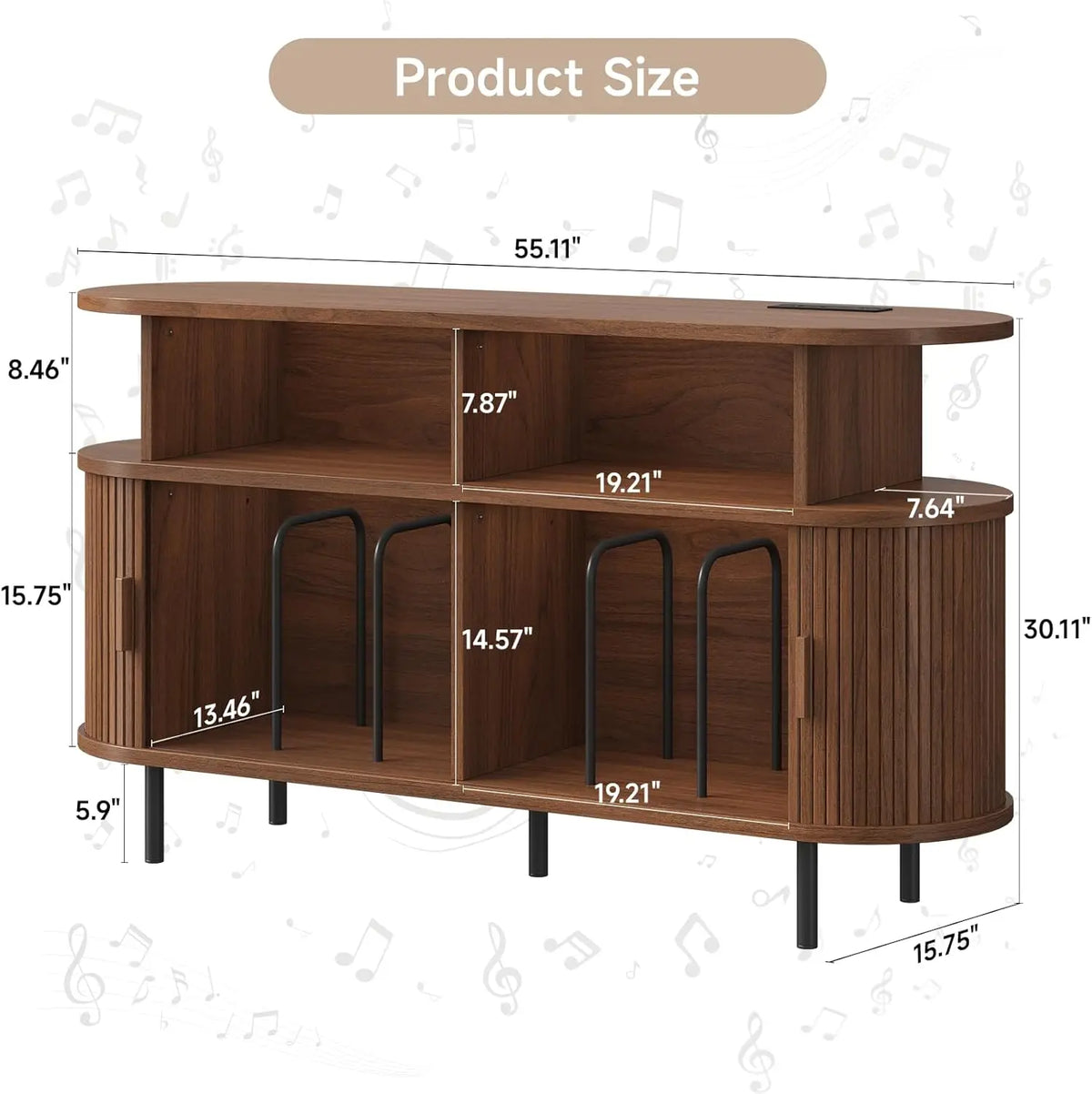 Lotushalo Record Player & Media Console