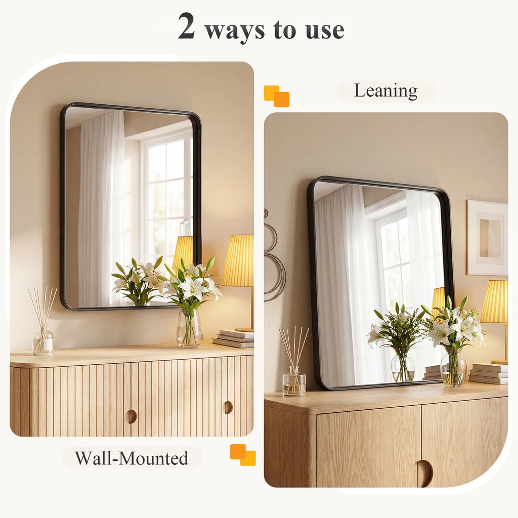 Gossamerlark Rounded Rectangle Wall Mirror