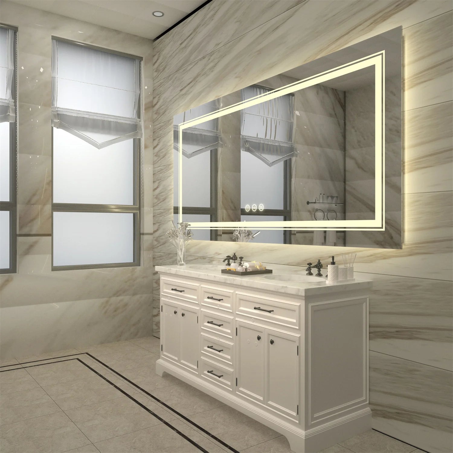 Grandeur LED Lighted Bathroom Mirror