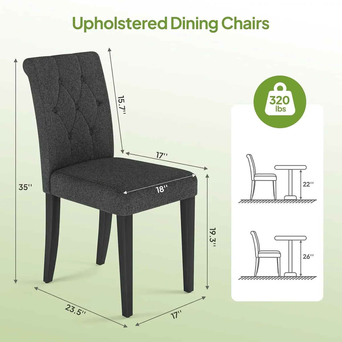 Hushgrove Tufted Dining Chairs, Set of 4