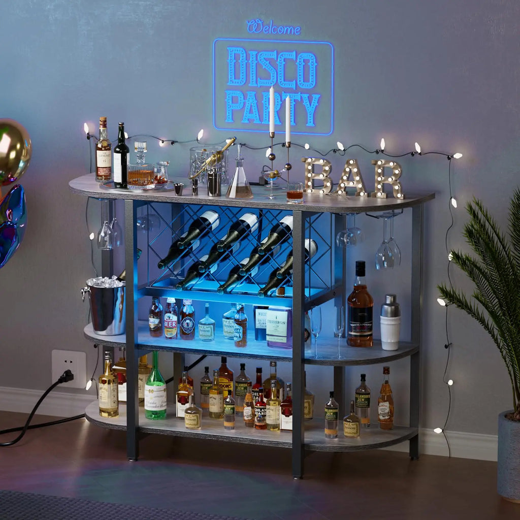 Soren LED Home Bar Cabinet