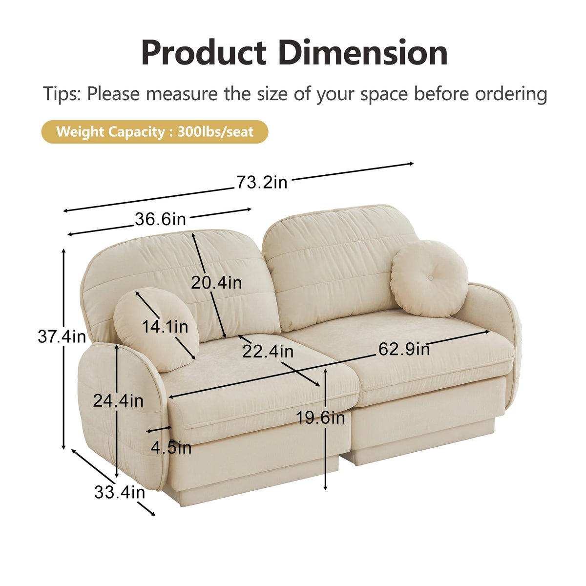 Salcombe Chenille Modular Loveseat