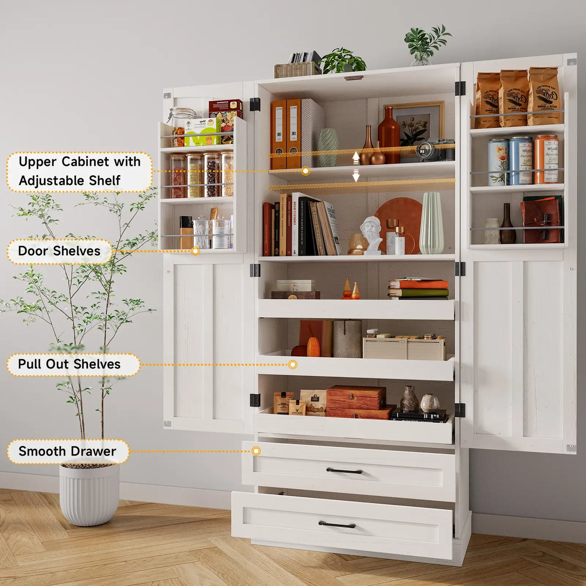 Vignettenote Kitchen Storage Cabinet