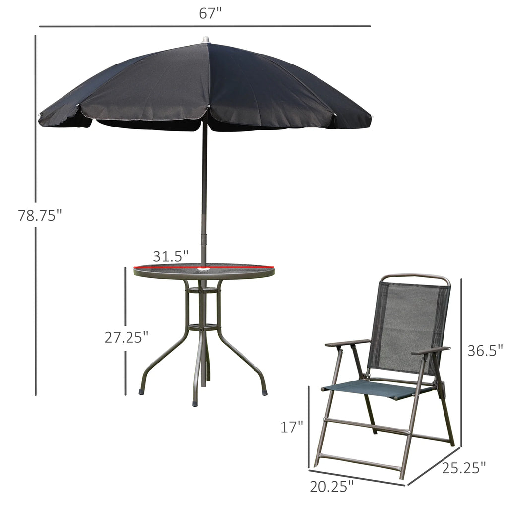 Coffeeline Six-Piece Patio Dining Set