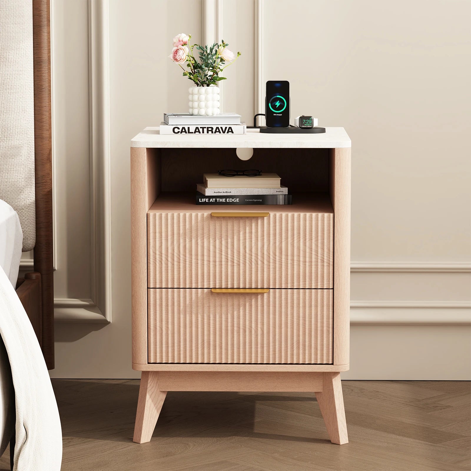 Tressa Fluted Night Stand
