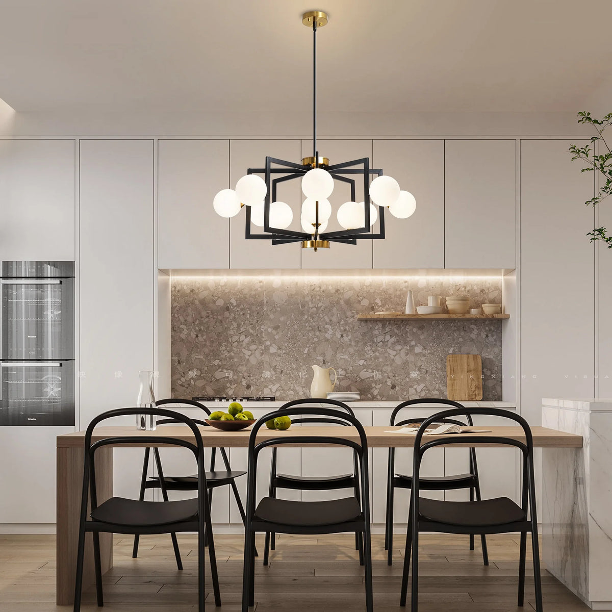 Orvella Glass Bubble Chandelier