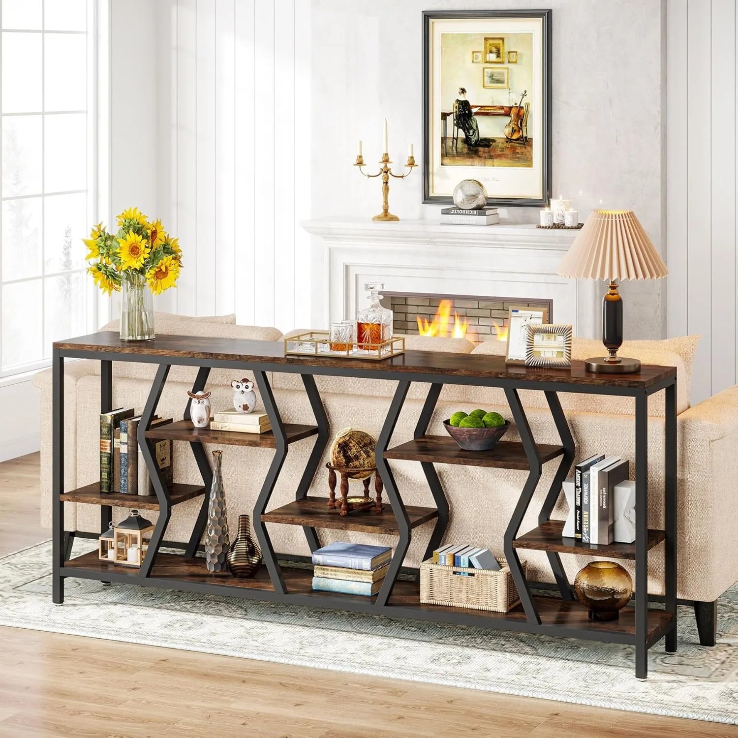 Sawyer Geometric Console Table