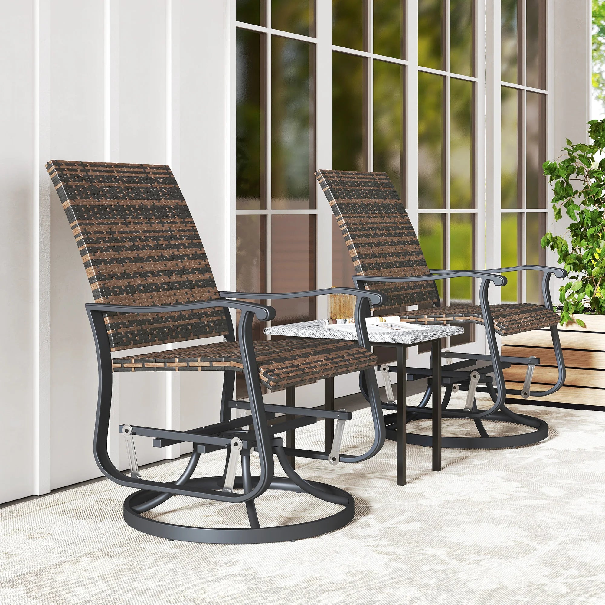 Brownridge Swivel Glider Chair Set