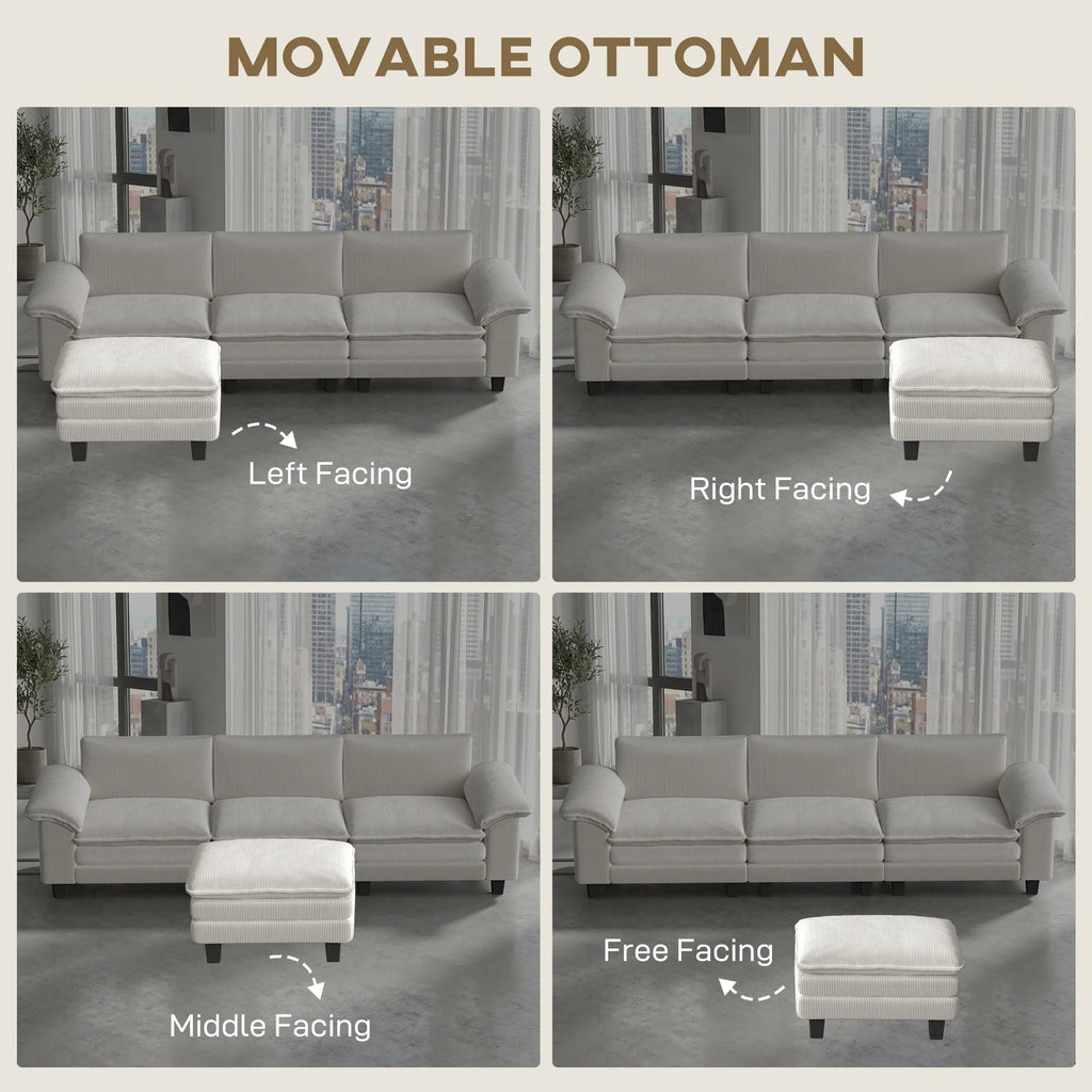 Torrington Modular Velvet Sectional