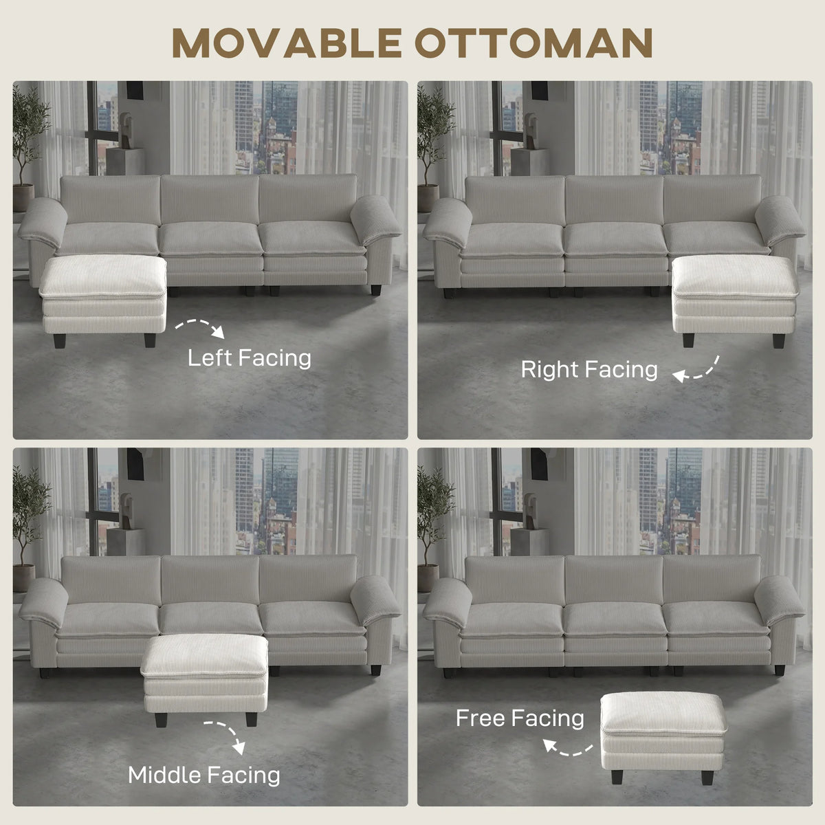 Torrington Modular Velvet Sectional
