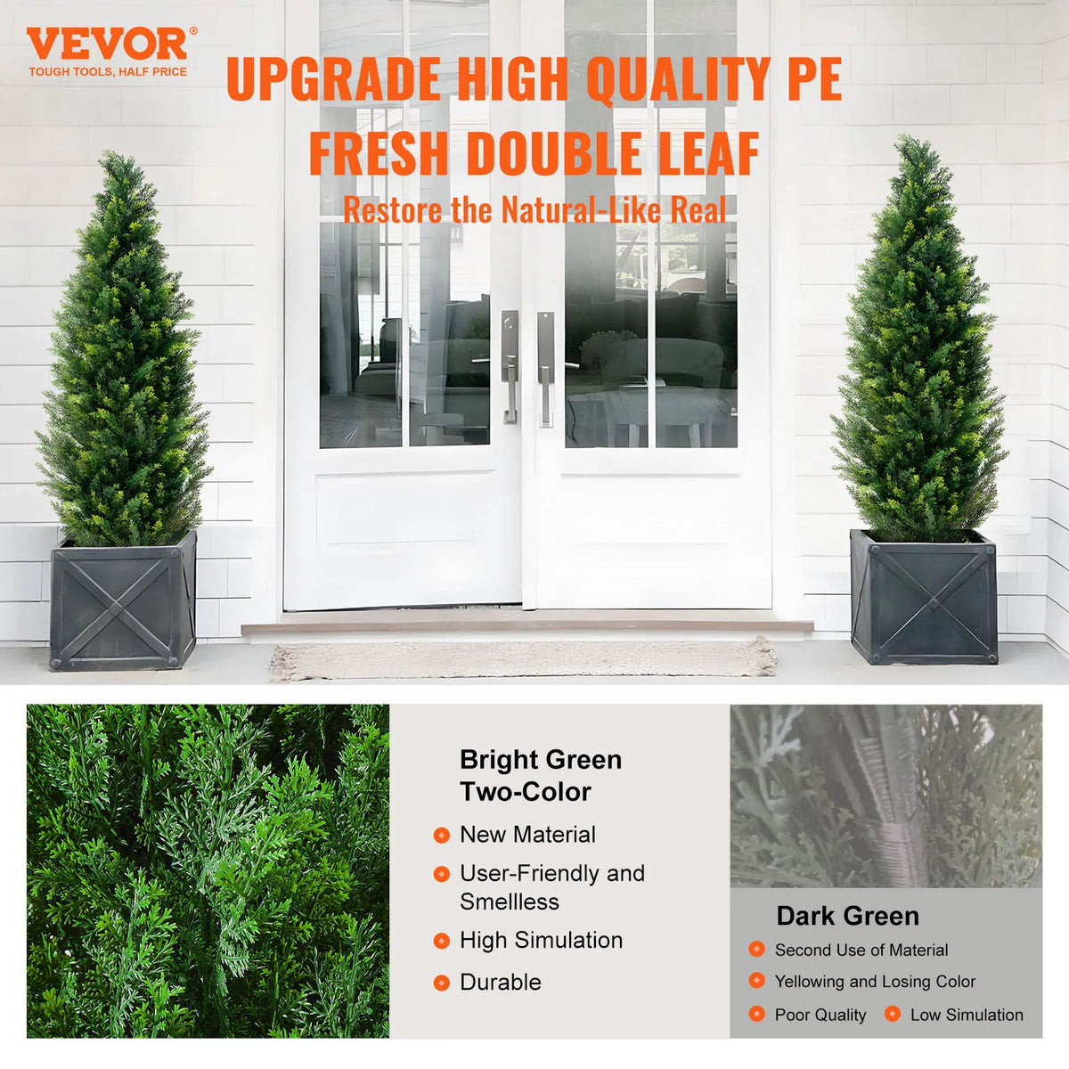 Cedarcrest Artificial Cedar Topiary Set of 2