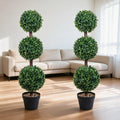 Cedarvale 3-Foot Artificial Boxwood Topiary Set of 2