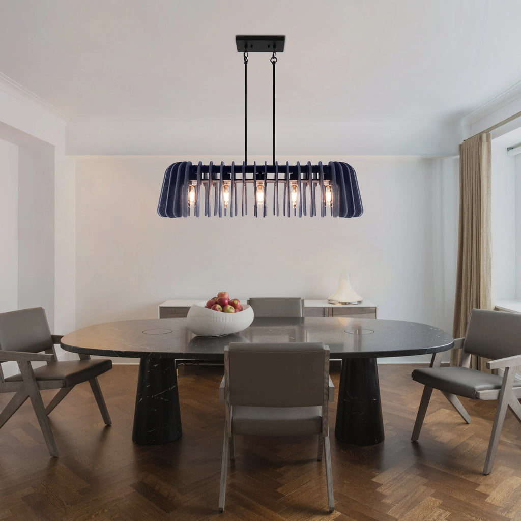 Aureline Modern Island Pendant – Black