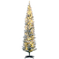 Greenbeam slim green pencil Christmas tree with warm white LED lights