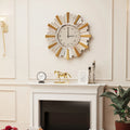 Aureon Sunburst Mirrored Wall Clock
