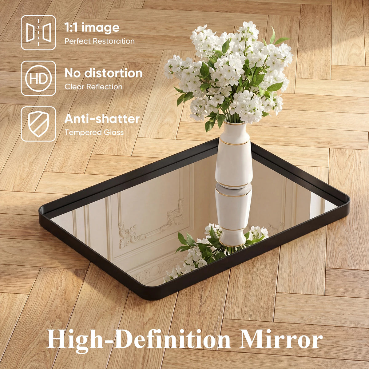 Gossamerlark Rounded Rectangle Wall Mirror