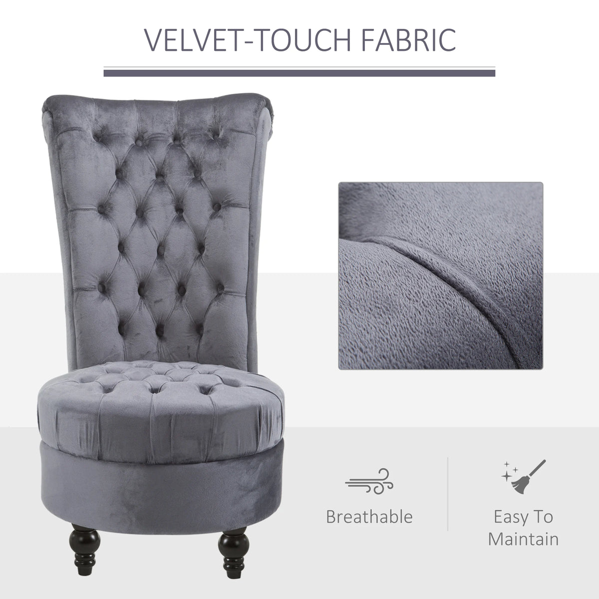 Cairnleigh Tufted High-Back Accent Chair