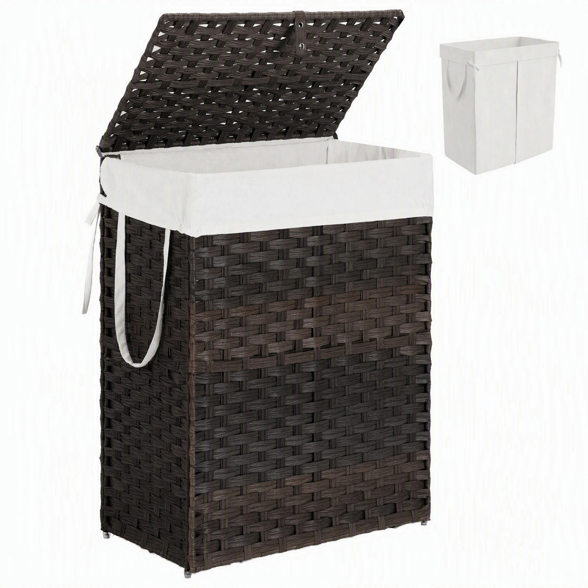 Loomhaven Lidded Woven Laundry Hamper – 90 L