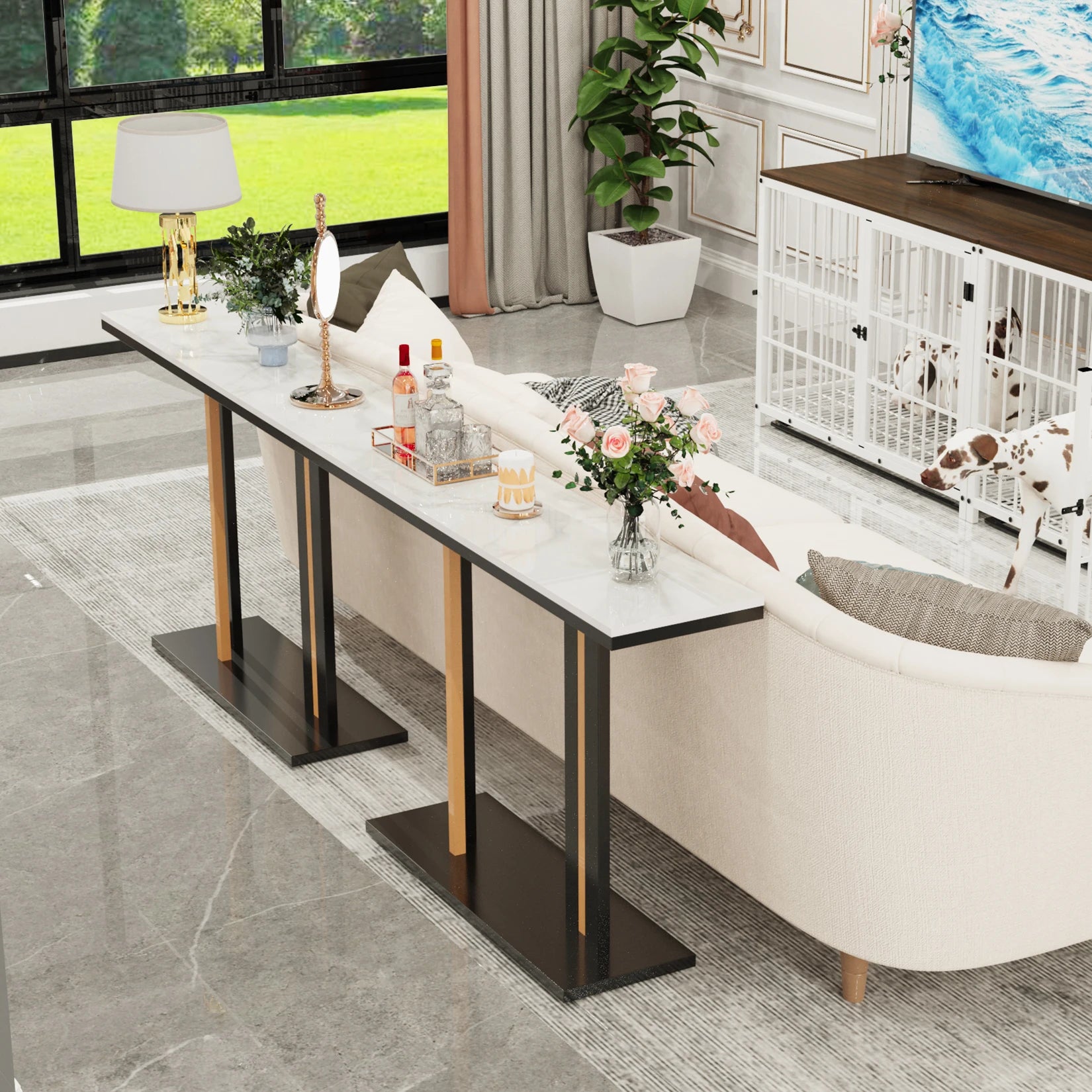 Liora Sintered Stone Console Table