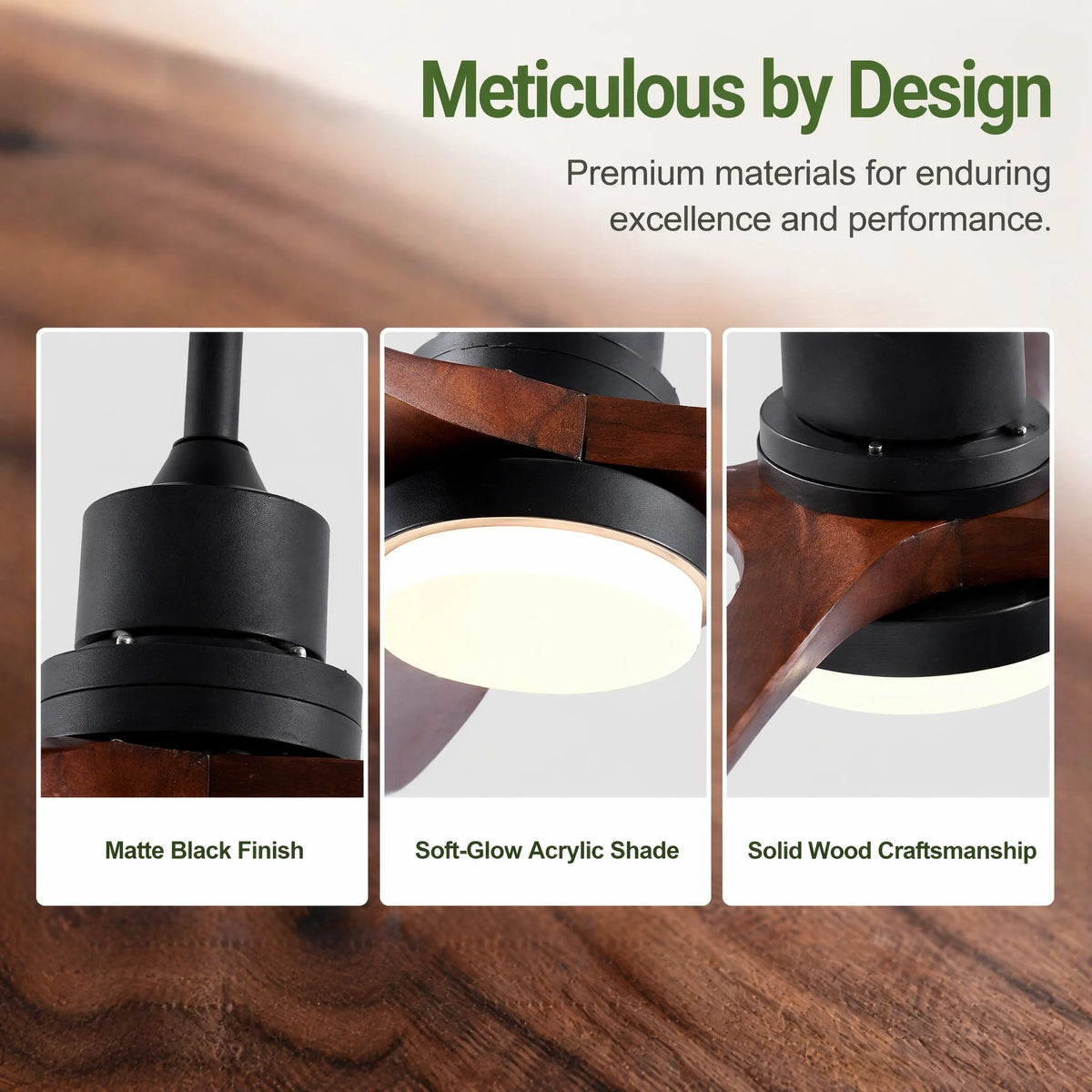 Kelmsford 52-Inch Ceiling Fan, Black