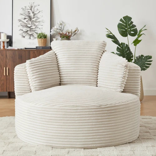 Sarrowby Round Corduroy Lounge Chair