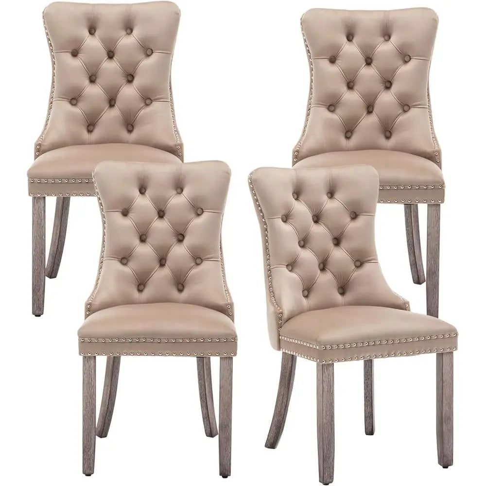 Monroe Velvet Dining Chairs with Button Back, Set of 4