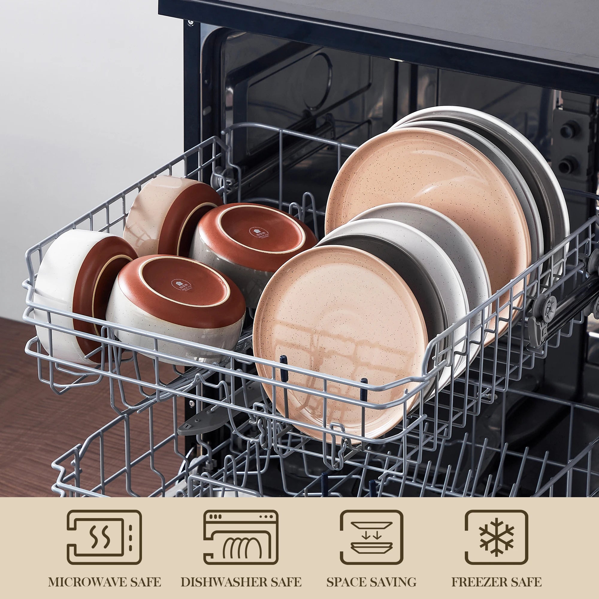 MALACASA TARA Stoneware Dinnerware Set