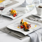 Load image into Gallery viewer, MALACASA Flora Gray &amp; White Marble Porcelain Dinnerware Set – 30/60 Pieces
