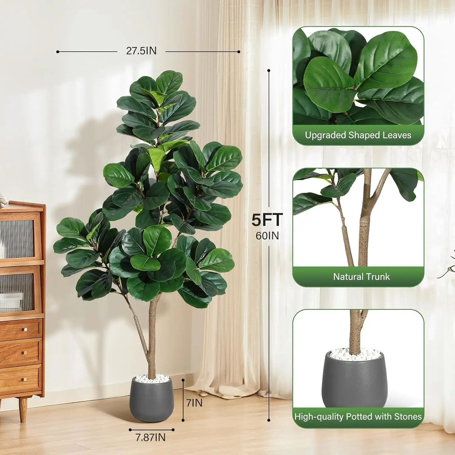 Fiora Faux Fiddle Leaf Fig Tree