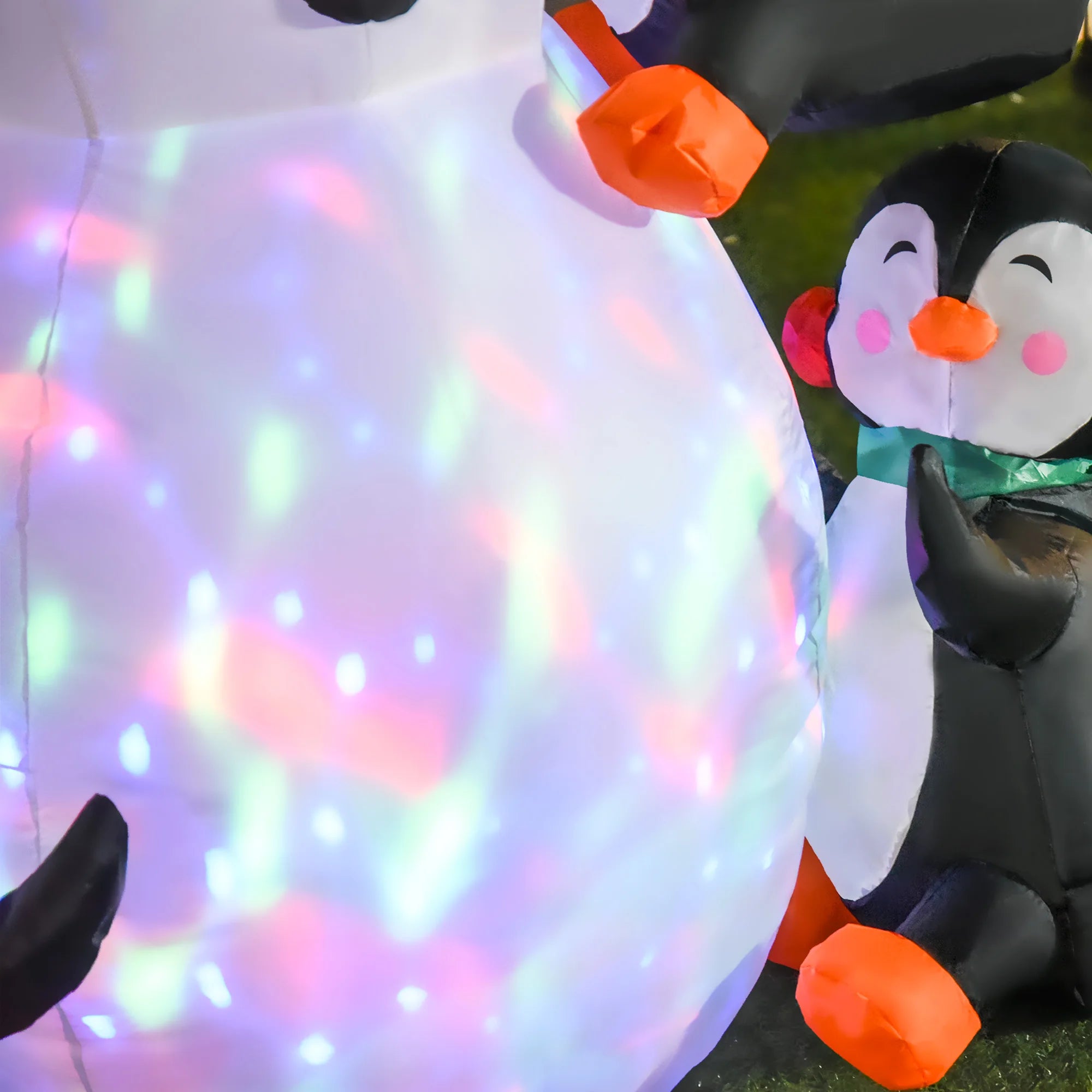 Northglow Snowman & Penguins Inflatable – 6 ft