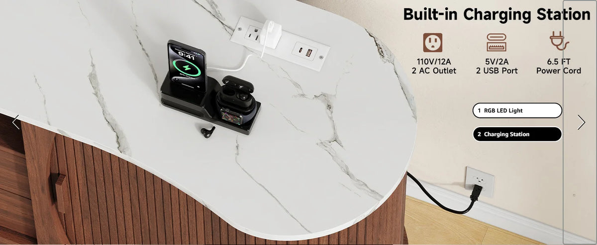 Floraray TV Stand with LED Lighting