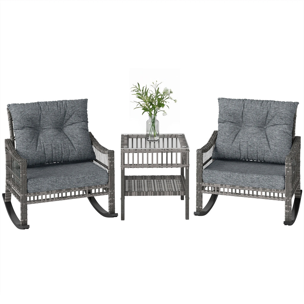 Grayhaven Three-Piece Rocking Bistro Set
