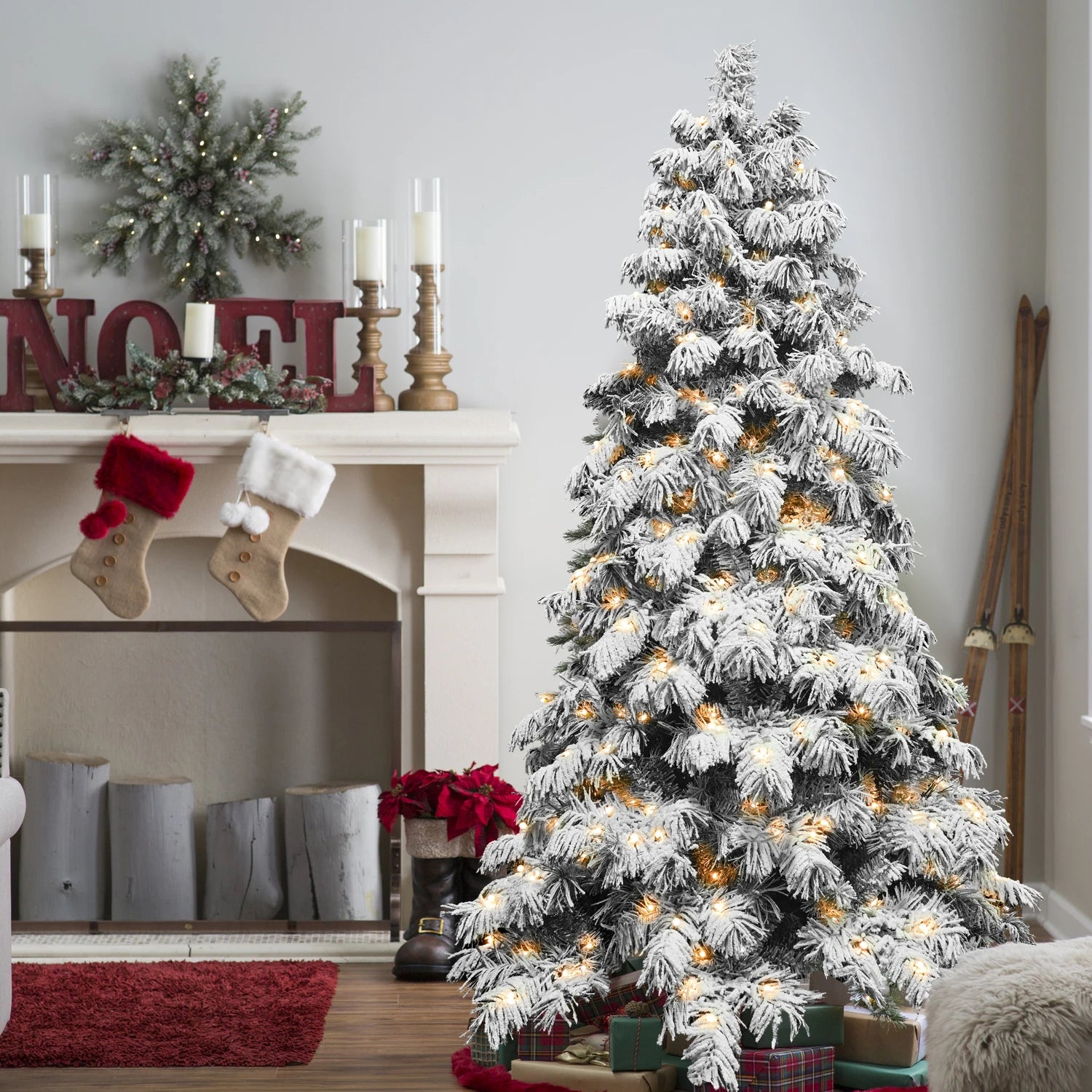 Everfrost Snowfall Scarecrow Christmas Tree