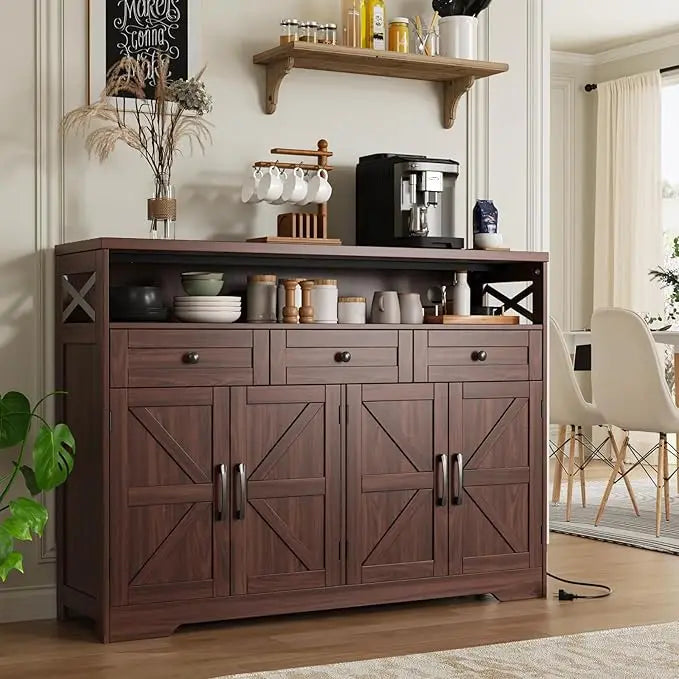 Farmhouse Buffet Sideboard Cabinet
