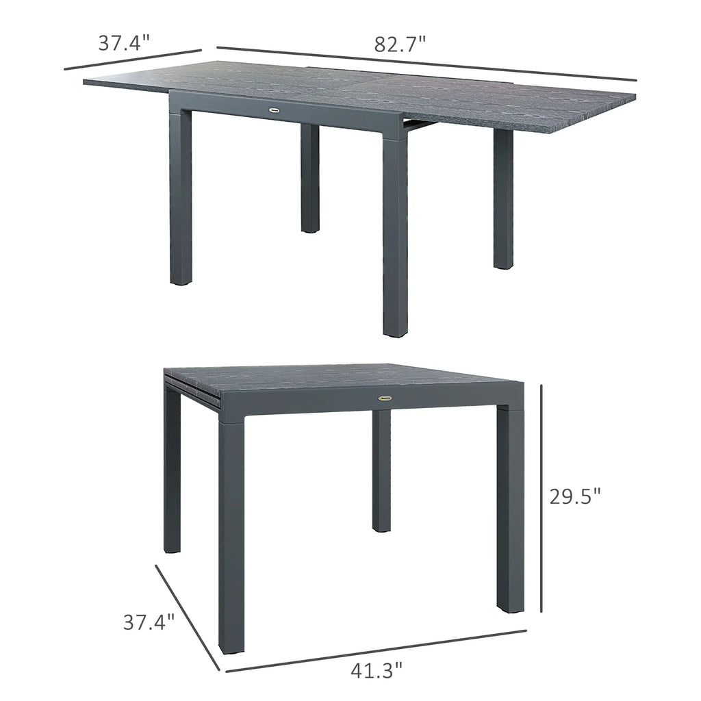 Grovevale Extendable Aluminum Patio Dining Table