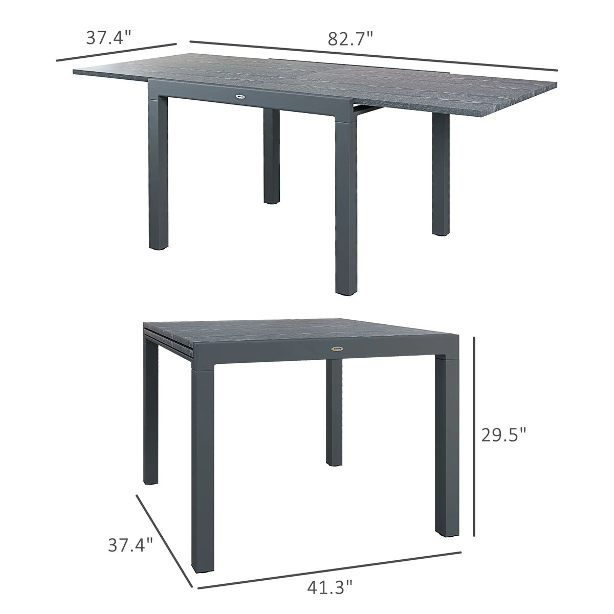 Grovevale Extendable Aluminum Patio Dining Table