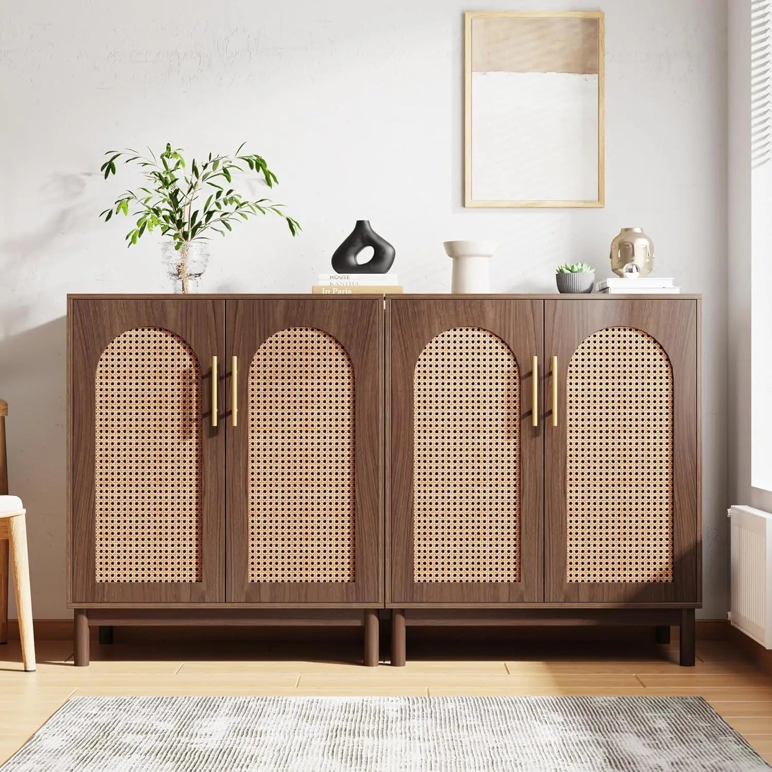 Rattan Sideboard Buffet Cabinet