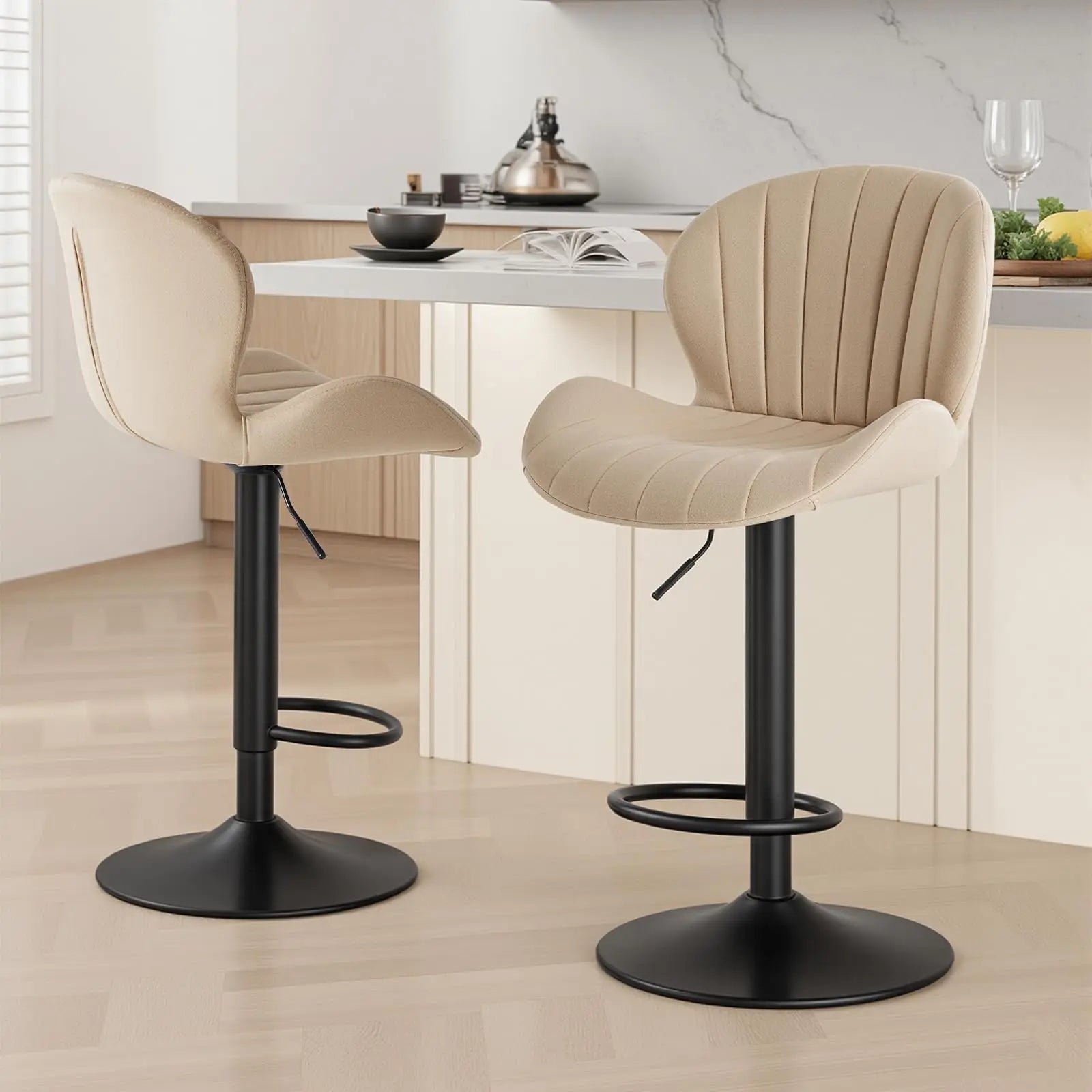 Lennox Adjustable Swivel Bar Stools, Set of 2