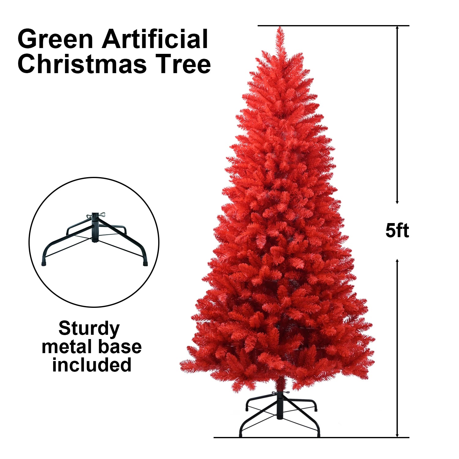 Everfrost Crimson Christmas Tree