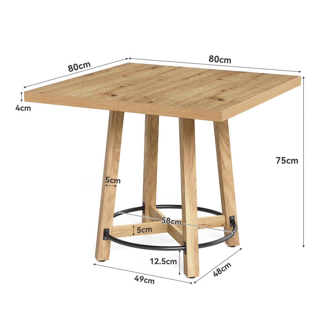 Starlinglark dimension diagram with tabletop, leg footprint and support-ring measurements