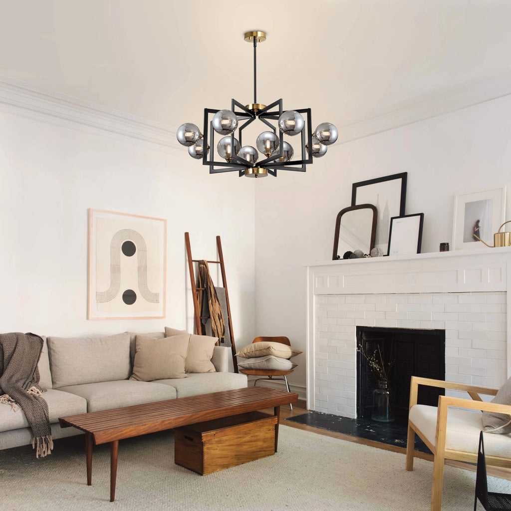Orvella Glass Bubble Chandelier