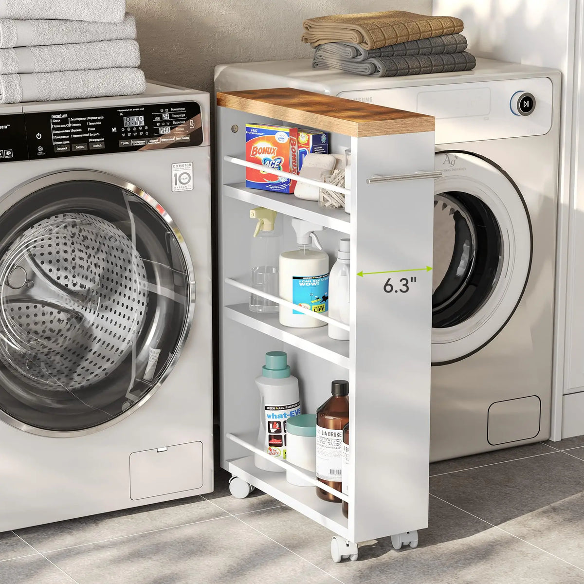 Claremont Slim Rolling Storage Cart