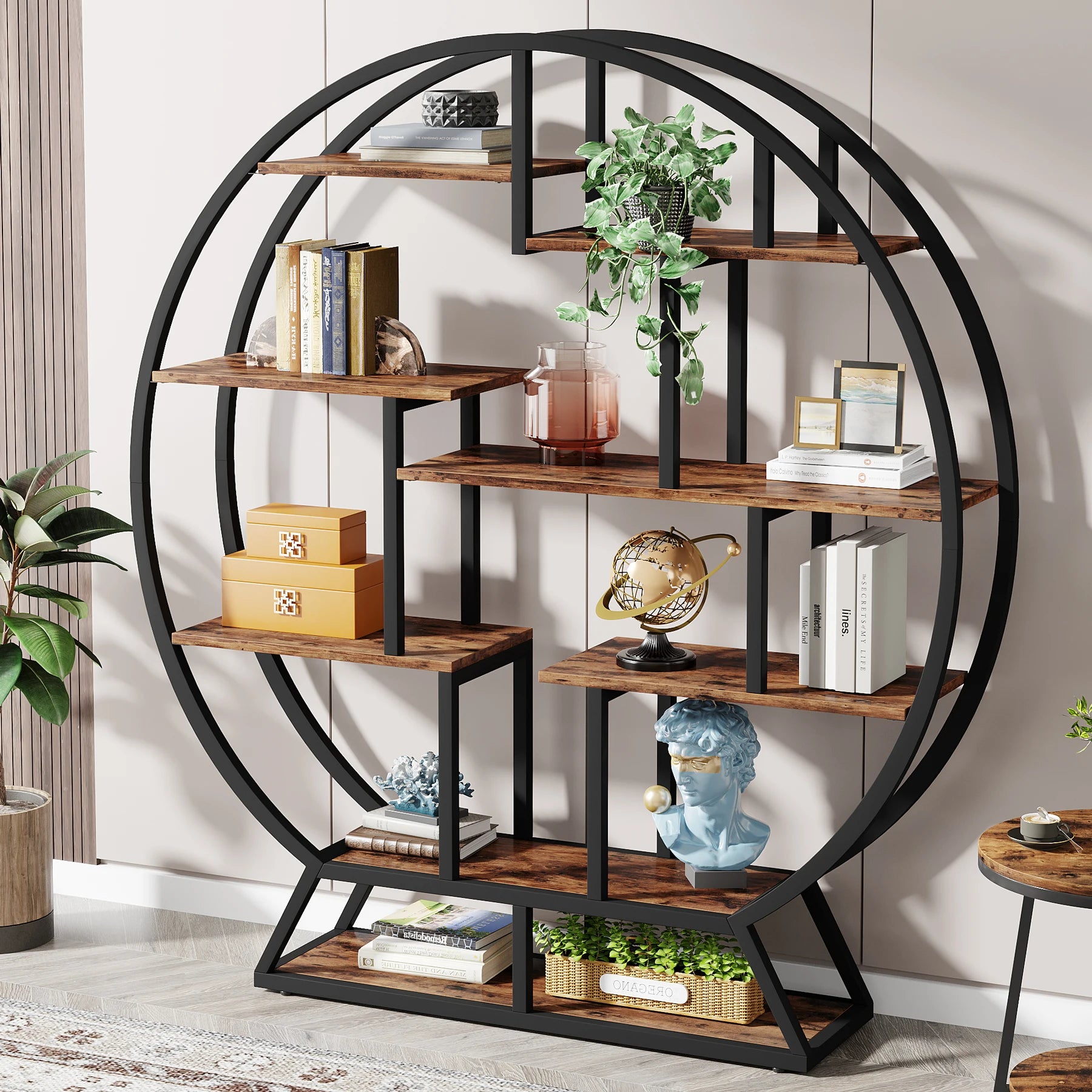 Obasi Circular Etagere Bookcase