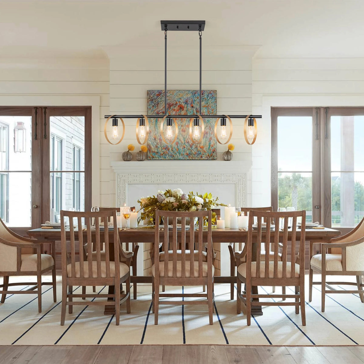 Delwick Linear Metal Chandelier