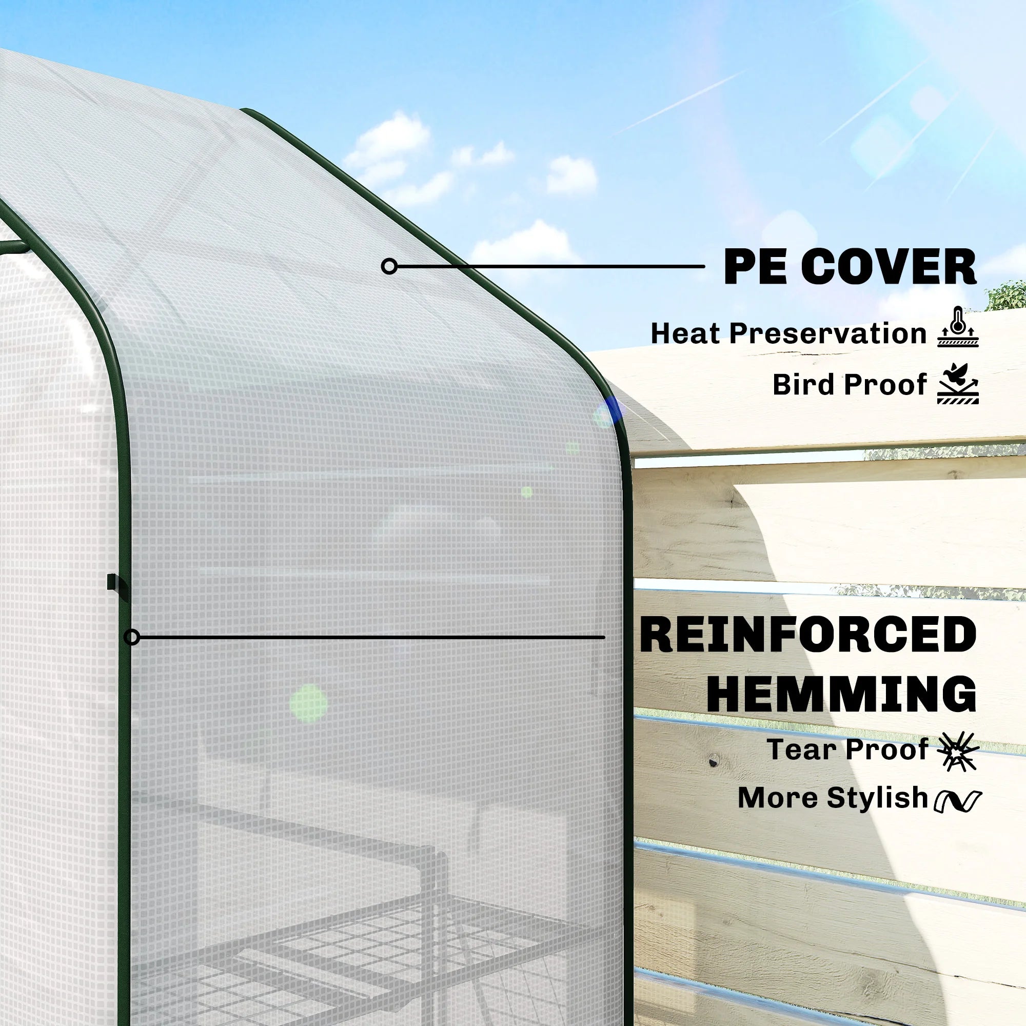 Verdantreach Six-Shelf Mini Greenhouse – White