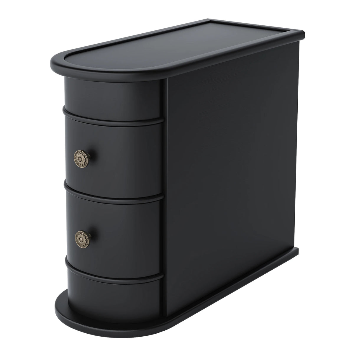 Jabari Curved Two-Drawer Side Table