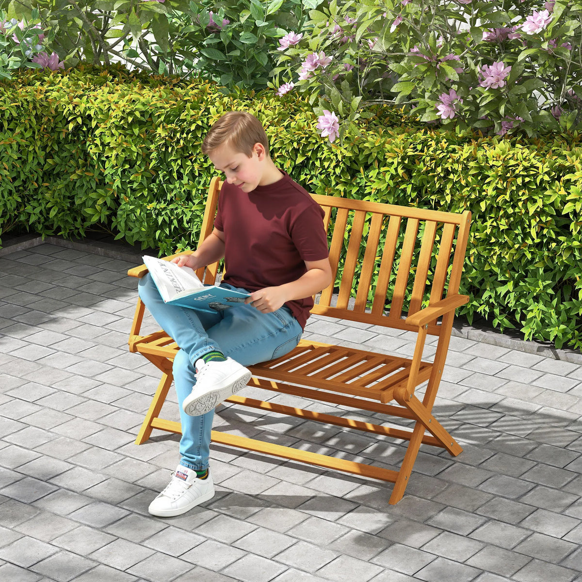 Teakfold Acacia Patio Bench – Natural