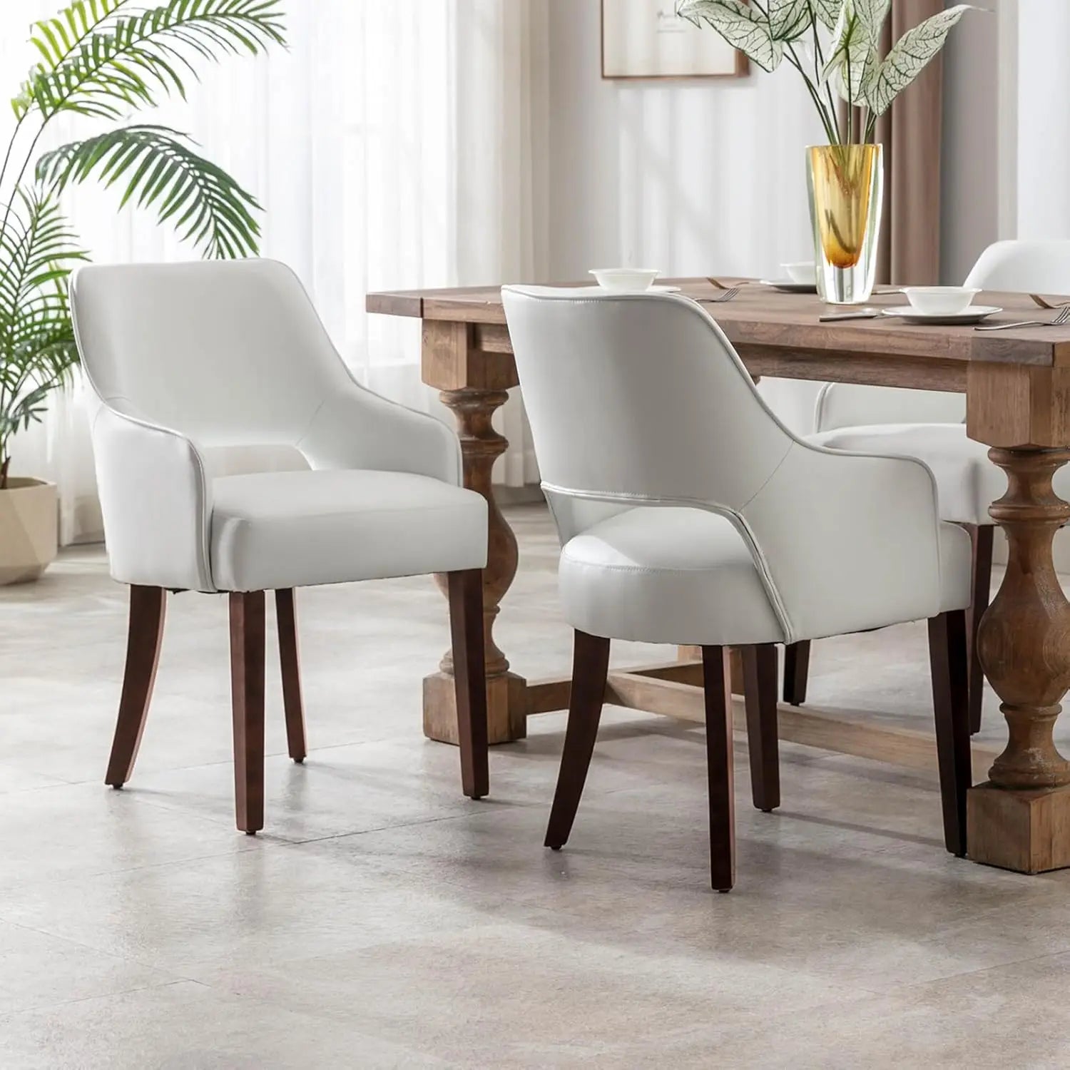 Haven Upholstered Arm Dining Chairs, Set of 2