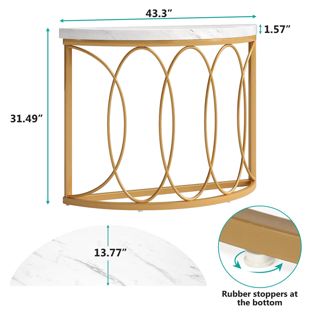 Soraya Half-Moon Console Table