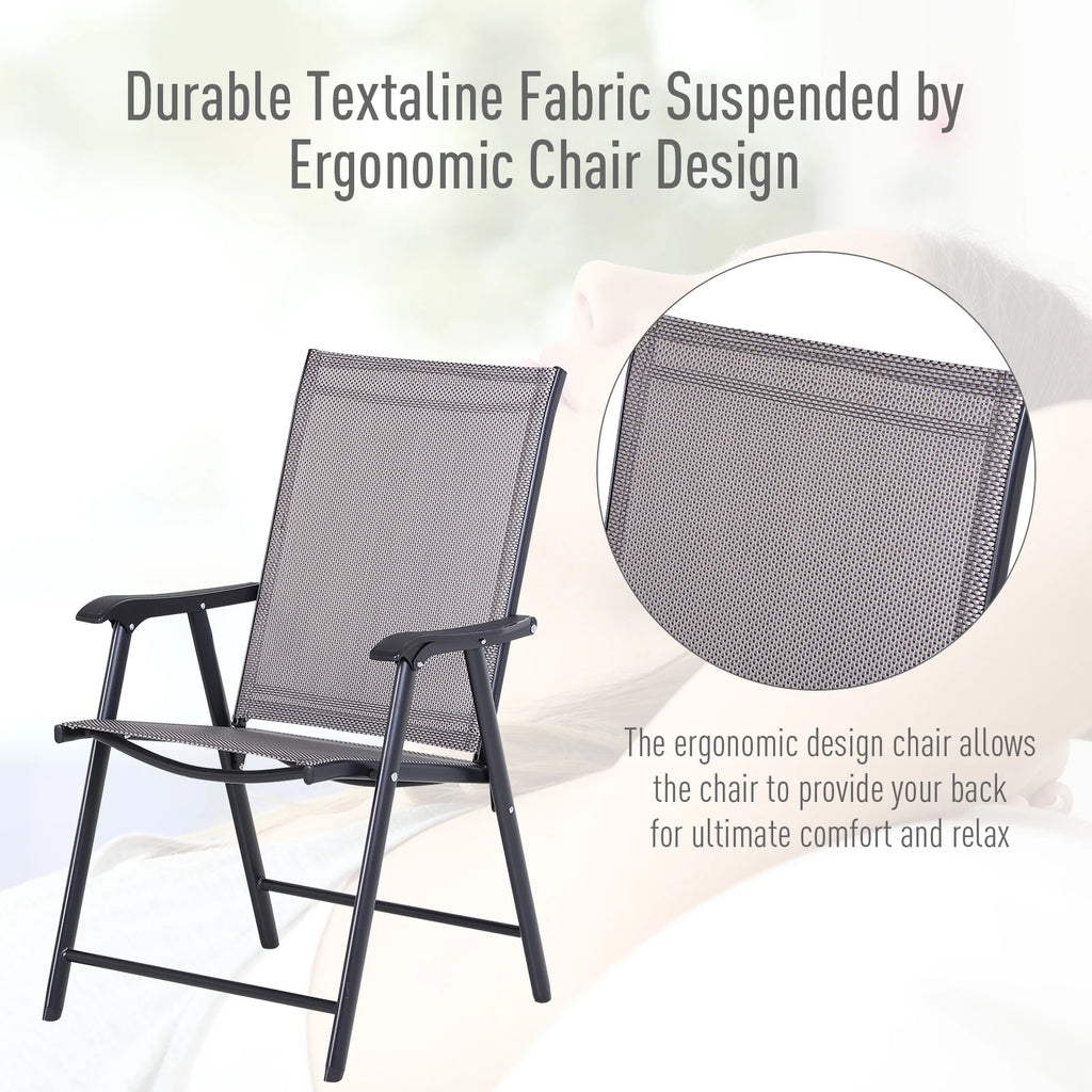 Aerlyn Folding Patio Chairs, Set of 2